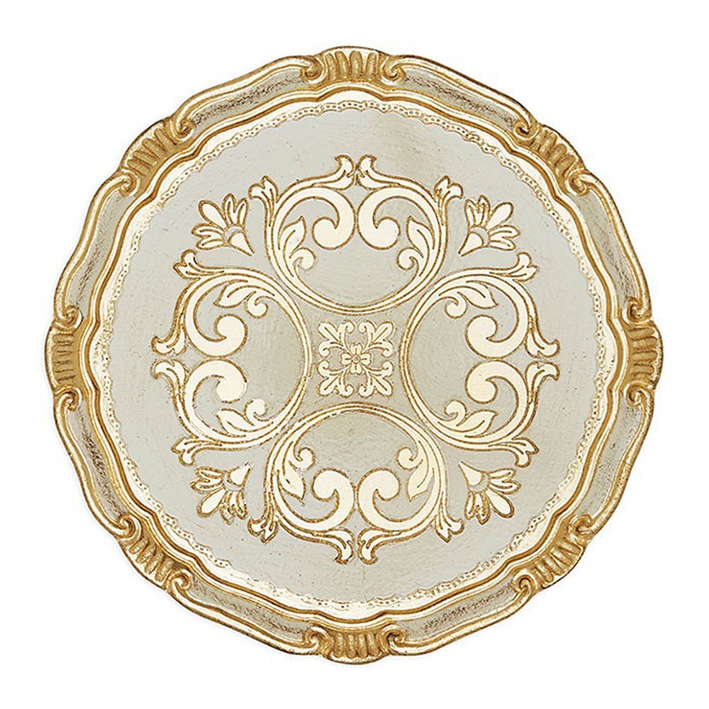 Valentina Cream & Gold Charger Plate