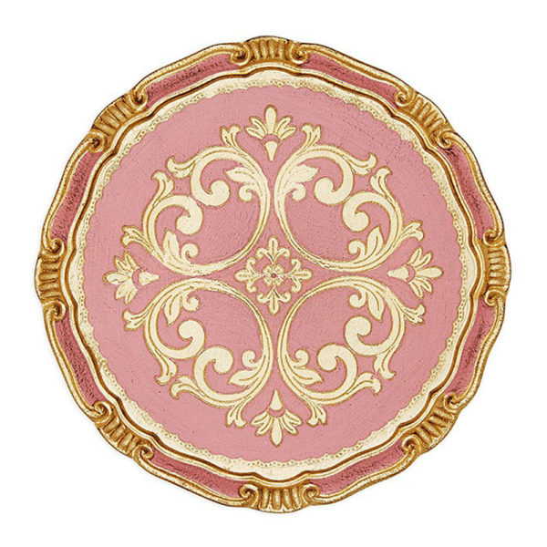 Valentina Pink and Gold Charger Plate