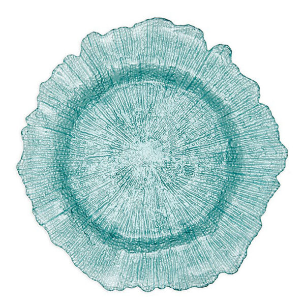 Aqua Leaf Charger Plate