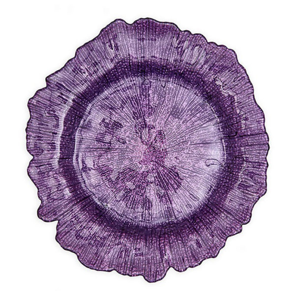 Purple Leaf Charger Plate