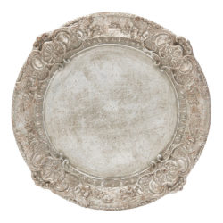 Leontine Antique Silver Charger Plate