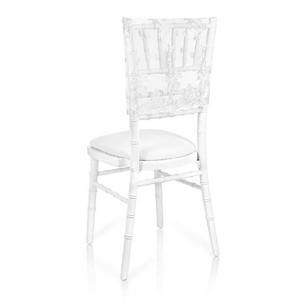 Ondina White Lace Chair Hood