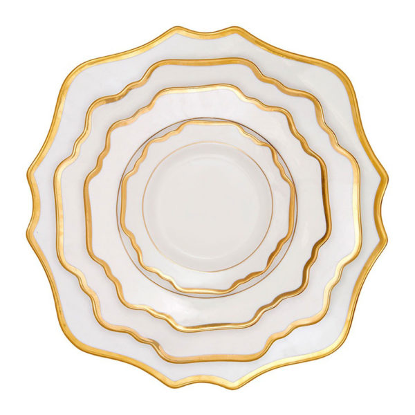 Etoile White and Gold Dinnerware Collection