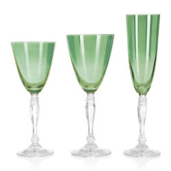 Ayla Green Glassware