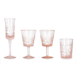 Vintage Blush Pink Glassware Collection