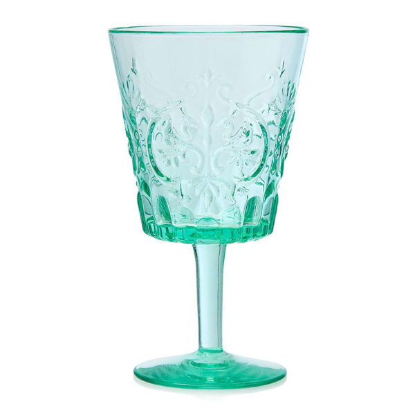 Aqua Glass Vintage Goblet