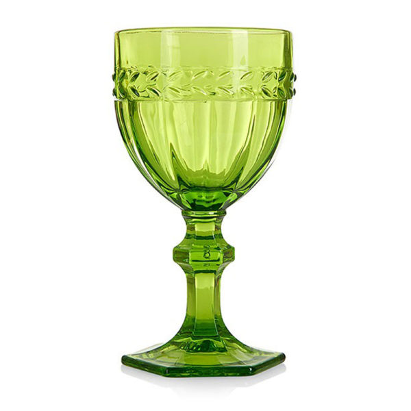 Apple Green Glass Goblet
