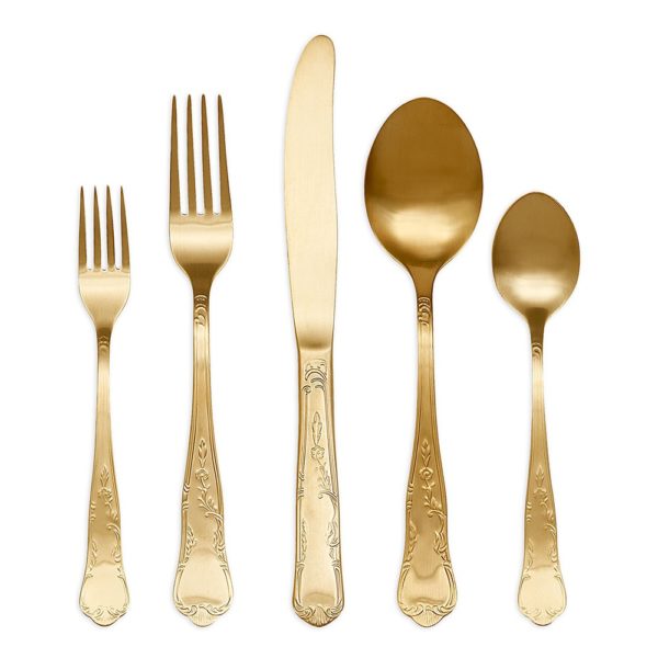 Versailles Antique Gold Cutlery 5 Piece Set