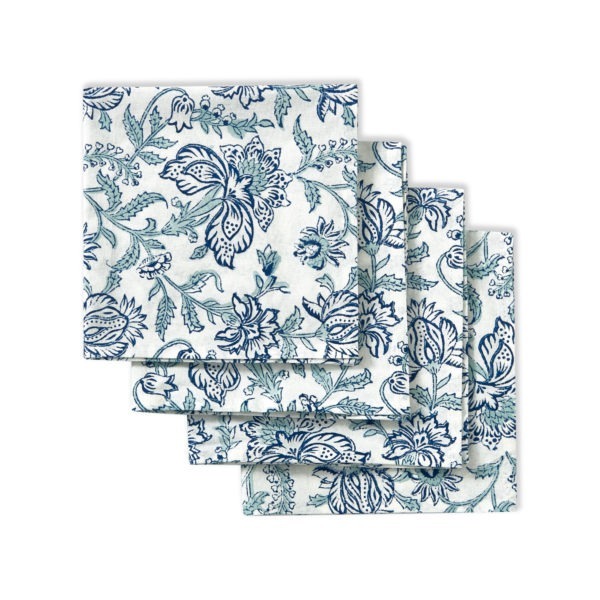 Duchess and Butler set of 4 decorative blue napkins