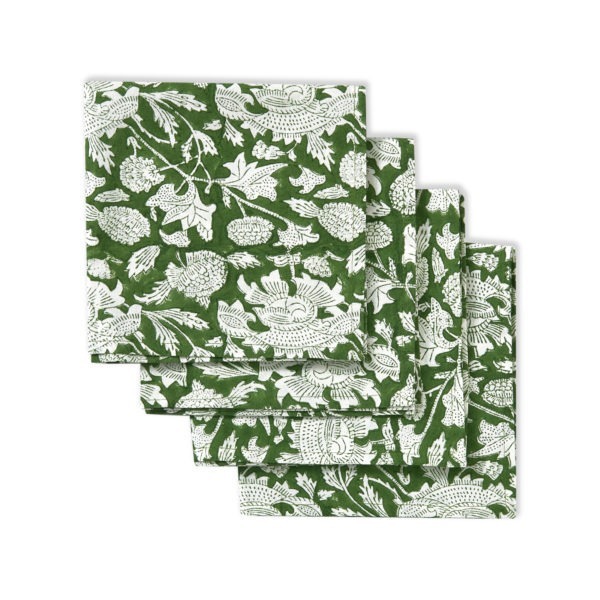 Duchess and Butler set of 4 decorative green napkins