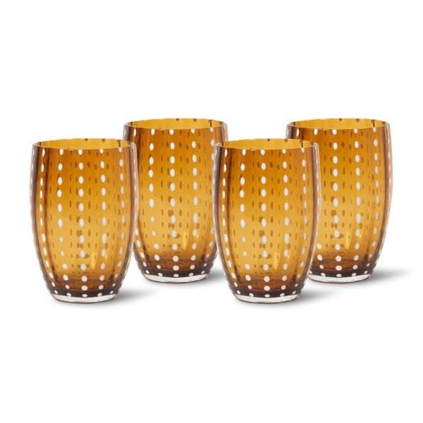 Duchess and Butler set of 4 amber glasses
