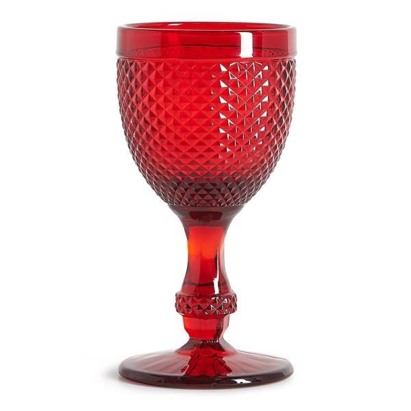Duchess and Butler Red Diamond Studded Goblet Glass